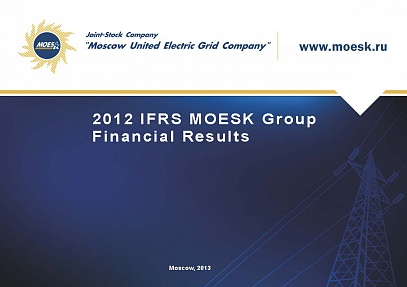 2012 IFRS MOESK Group Financial Results